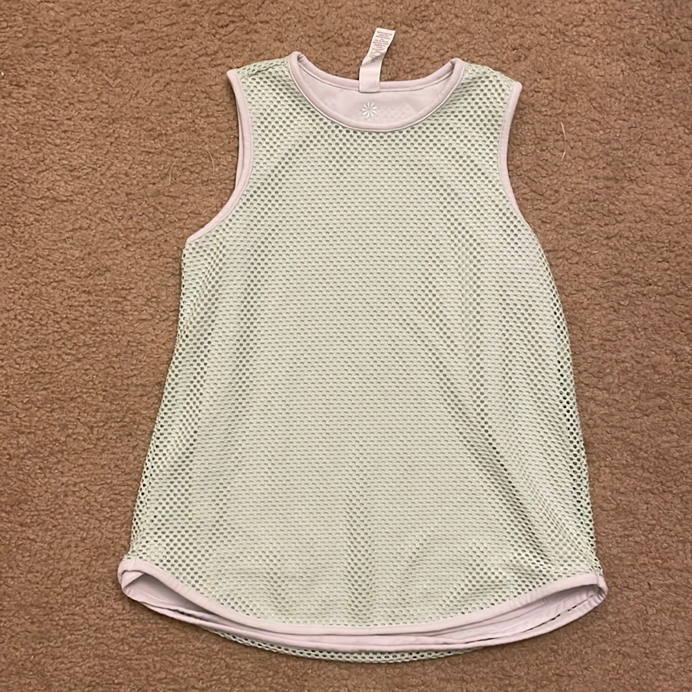 Athleta Girl Mint Mesh Lined Sporty Tank Top. Girls Size L